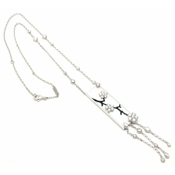 Authentic! Van Cleef & Arpels Miroir Des Eaux 18k Gold Diamond MOP Necklace - Picture 7 of 12